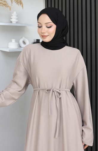 Oysho Fabric Belted Dress 2165-04 Beige 2165-04