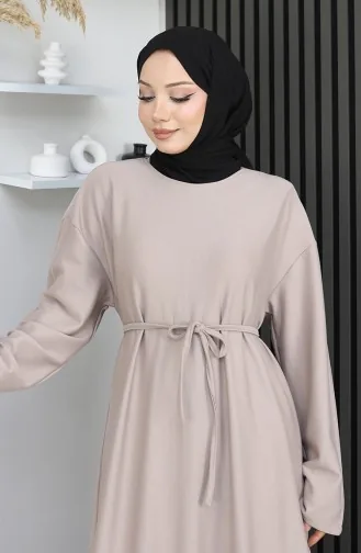 Robe Ceinturée En Tissu Oysho 2165-04 Beige 2165-04