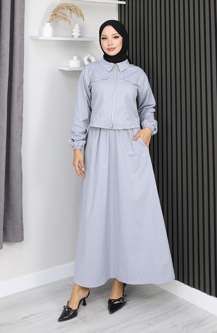 Sefamerve, بدلة من قطعتين 0184-01 رمادية