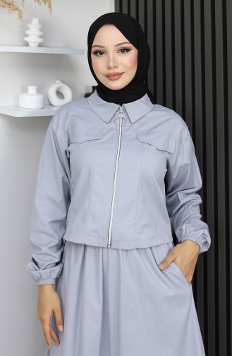 بدلة من قطعتين 0184-01 رمادية 0184-01