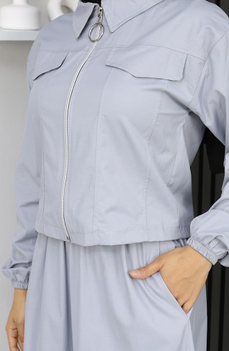 بدلة من قطعتين 0184-01 رمادية 0184-01