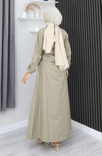 Ensemble Veste Et Jupe Deux Pièces Kaki 0184-04 0184-04