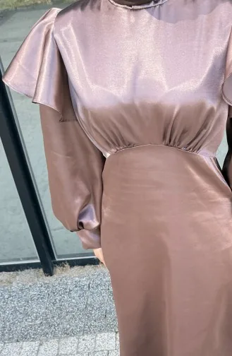 Robe De Soirée Eliza En Satin 4661-01 Vison 4661-01