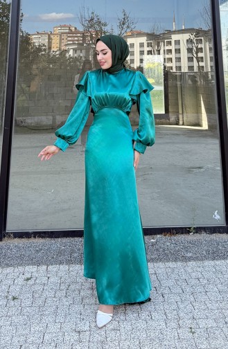 Eliza Satin-Abendkleid 4661-03 Smaragdgrün 4661-03