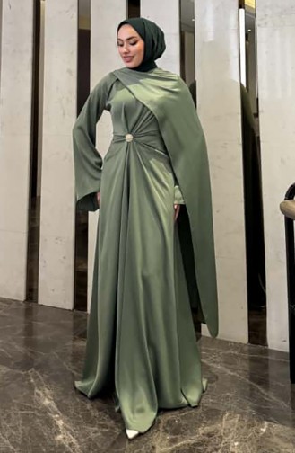 Cape Satijnen Avondjurk 4664-06 Khaki 4664-06