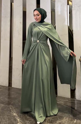 Cape Satijnen Avondjurk 4664-06 Khaki 4664-06