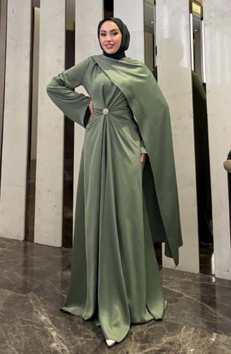 Cape Satijnen Avondjurk 4664-06 Khaki 4664-06