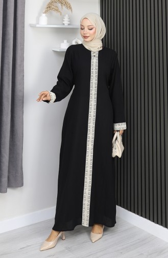 Robe En Tissu Şile 3840-01 Noire 3840-01