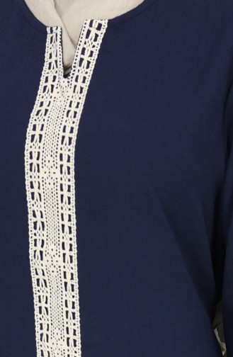 فستان شيلي القماشي 3840-02 أزرق داكن 3840-02