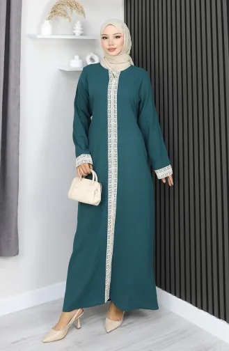 Robe Şile En Tissu 3840-06 Pétrole 3840-06