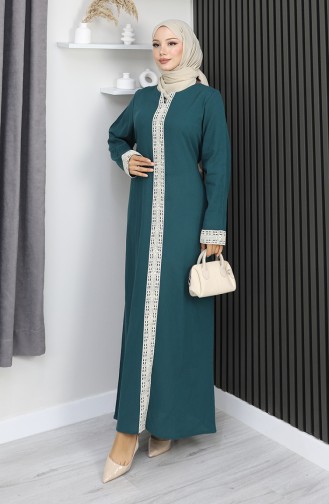 شيله فستان قماش 3840-06 لون بترولي 3840-06