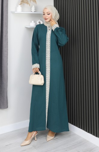 شيله فستان قماش 3840-06 لون بترولي 3840-06