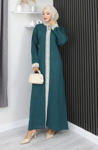 Robe Şile En Tissu 3840-06 Pétrole 3840-06