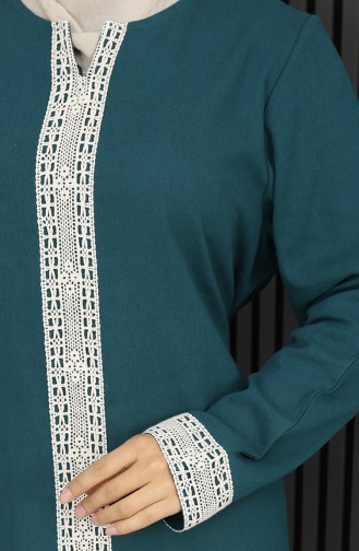 شيله فستان قماش 3840-06 لون بترولي 3840-06