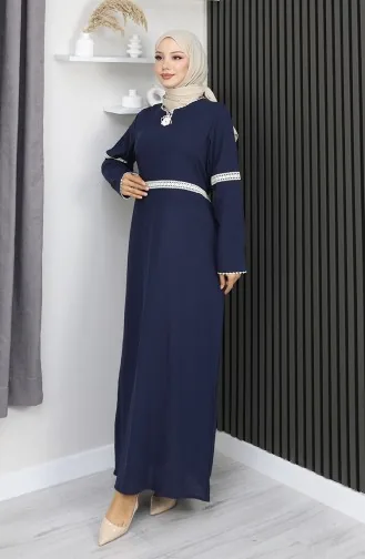 Şile Cloth Dress 3939-02 Navy Blue 3939-02