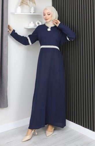 Şile Cloth Dress 3939-02 Marineblauw 3939-02