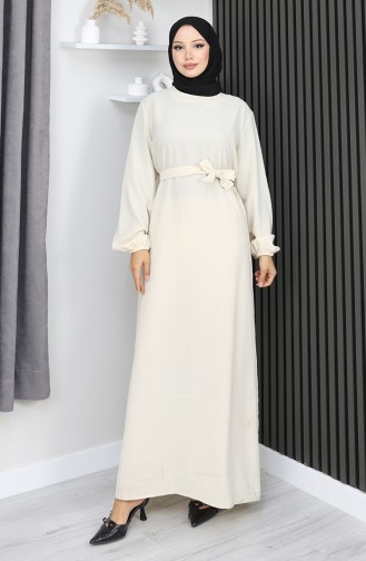 Aerobin Fabric Elastic Sleeve Dress 2002-08 Light Cream 2002-08