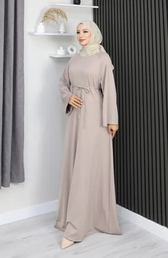 Oysho Stoffkleid Mit Gürtel 2162-02 Beige 2162-02