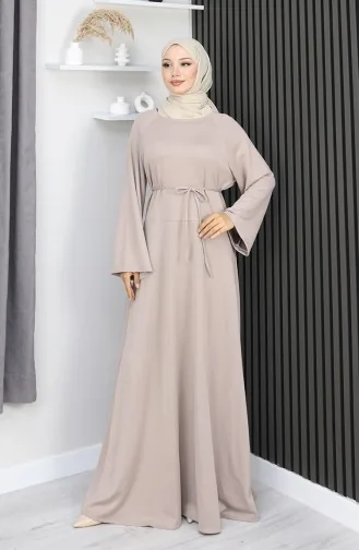 Oysho Stoffkleid Mit Gürtel 2162-02 Beige 2162-02