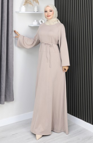 Oysho Fabric Belted Dress 2162-02 Beige 2162-02