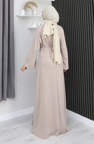 Oysho Stoffkleid Mit Gürtel 2162-02 Beige 2162-02