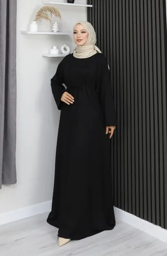 Oysho Stoffkleid Mit Gürtel 2162-03 Schwarz 2162-03