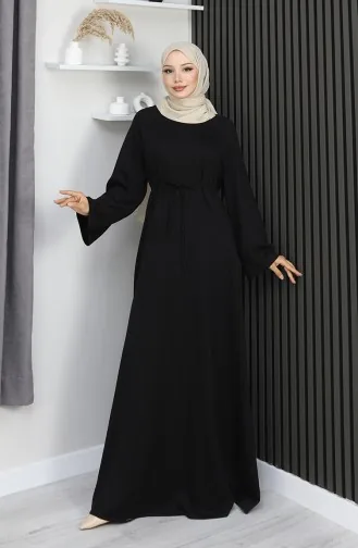 Oysho Stoffkleid Mit Gürtel 2162-03 Schwarz 2162-03