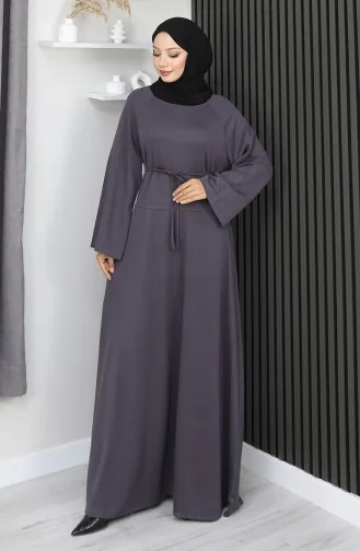 Oysho Stoffkleid Mit Gürtel 2162-05 Anthrazit 2162-05