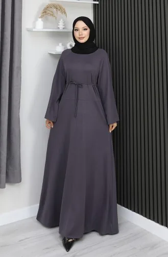 Oysho Stoffkleid Mit Gürtel 2162-05 Anthrazit 2162-05