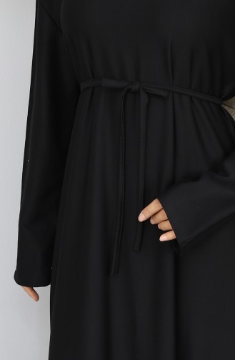 Oysho Kumaş Kuşaklı Elbise 2165-01 Siyah