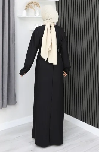 Robe Ceinturée En Tissu Oysho 2165-01 Noire 2165-01