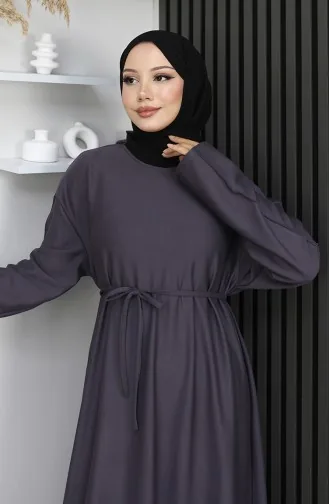 Oysho Stoffkleid Mit Gürtel 2165-02 Anthrazit 2165-02