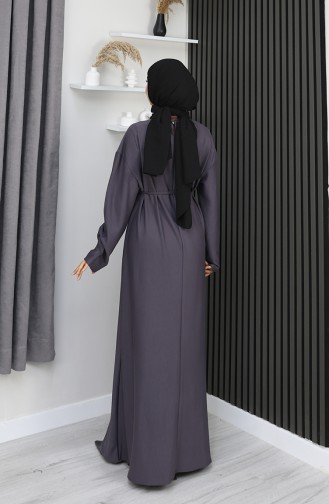 Oysho Stoffkleid Mit Gürtel 2165-02 Anthrazit 2165-02