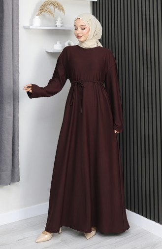 Oysho Fabric Belted Dress 2165-03 Bitter Brown 2165-03