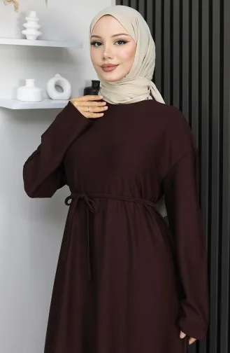 Oysho Stoffkleid Mit Gürtel 2165-03 Bitterbraun 2165-03