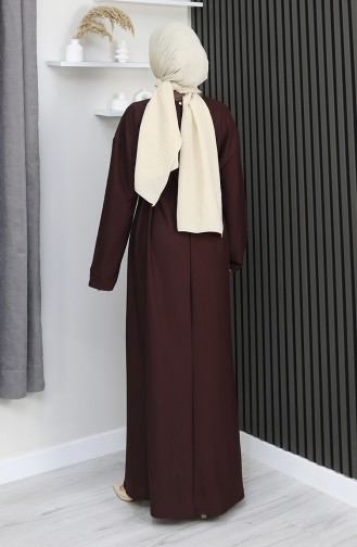 Oysho Fabric Belted Dress 2165-03 Bitter Brown 2165-03