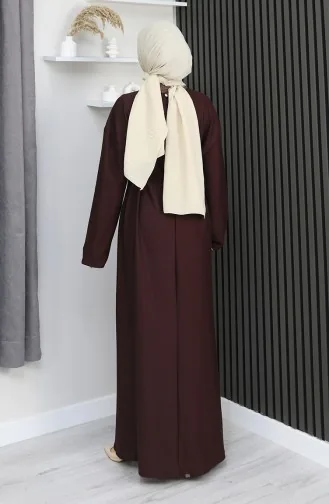 Oysho Stoffkleid Mit Gürtel 2165-03 Bitterbraun 2165-03