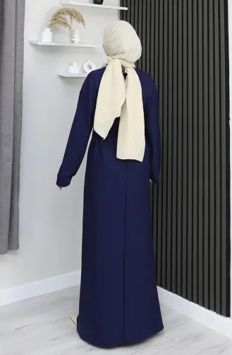 Oysho Stoffen Jurk Met Riem 2165-05 Marineblauw 2165-05