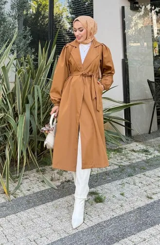 Bondit Fabric Belted Trench Coat 4551-01 Milk Coffee 4551-01