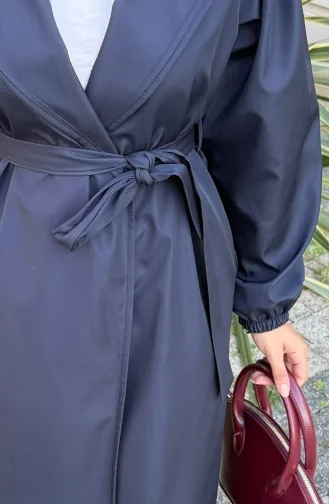 Bondit Stoffen Trenchcoat Met Riem 4551-04 Marineblauw 4551-04