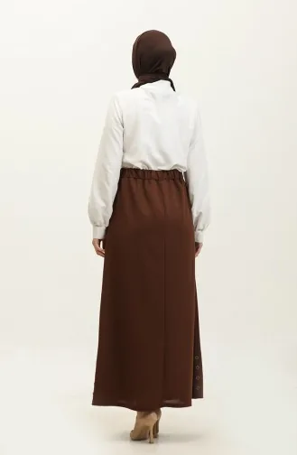 Feride Buttoned Women`s Skirt 4202-06 Tile 4202-06