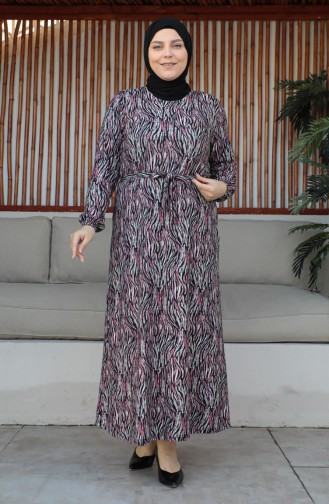 Plus Size Riemjurk 4579B-02 Roze 4579B-02