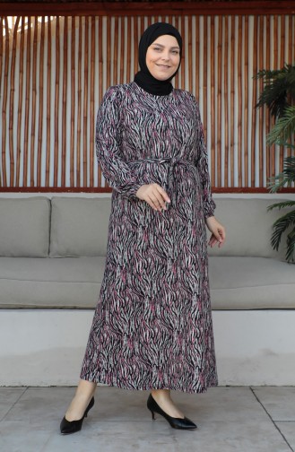 Plus Size Riemjurk 4579B-02 Roze 4579B-02