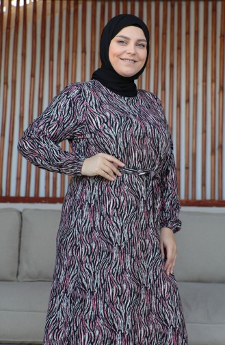 Plus Size Riemjurk 4579B-02 Roze 4579B-02