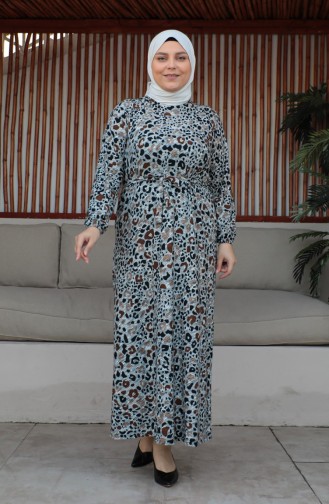 Plus Size Riemjurk 4579E-02 Bruin 4579E-02