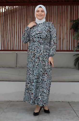 Plus Size Riemjurk 4579E-02 Bruin 4579E-02