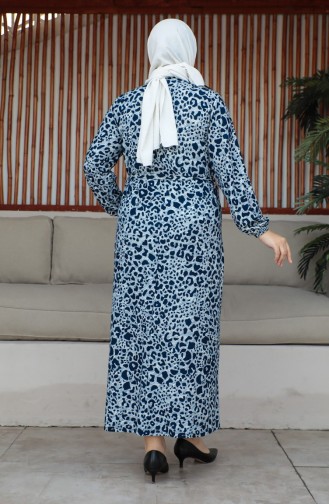 Plus Size Riemjurk 4579E-04 Marineblauw 4579E-04