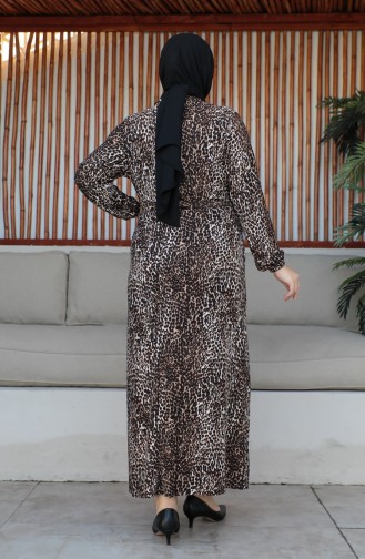 Plus Size Riemjurk 4579F-01 Bruin 4579F-01