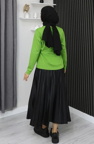 Chemisier En Coton Peigné Imprimé Numériquement 1071-03 Vert 1071-03