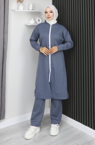 Zippered Tracksuit 3044-15 Indigo 3044-15